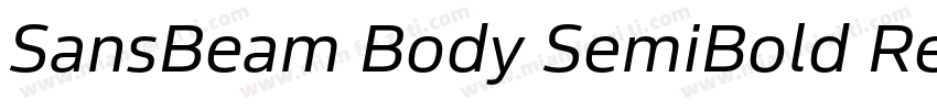 SansBeam Body SemiBold Regula字体转换